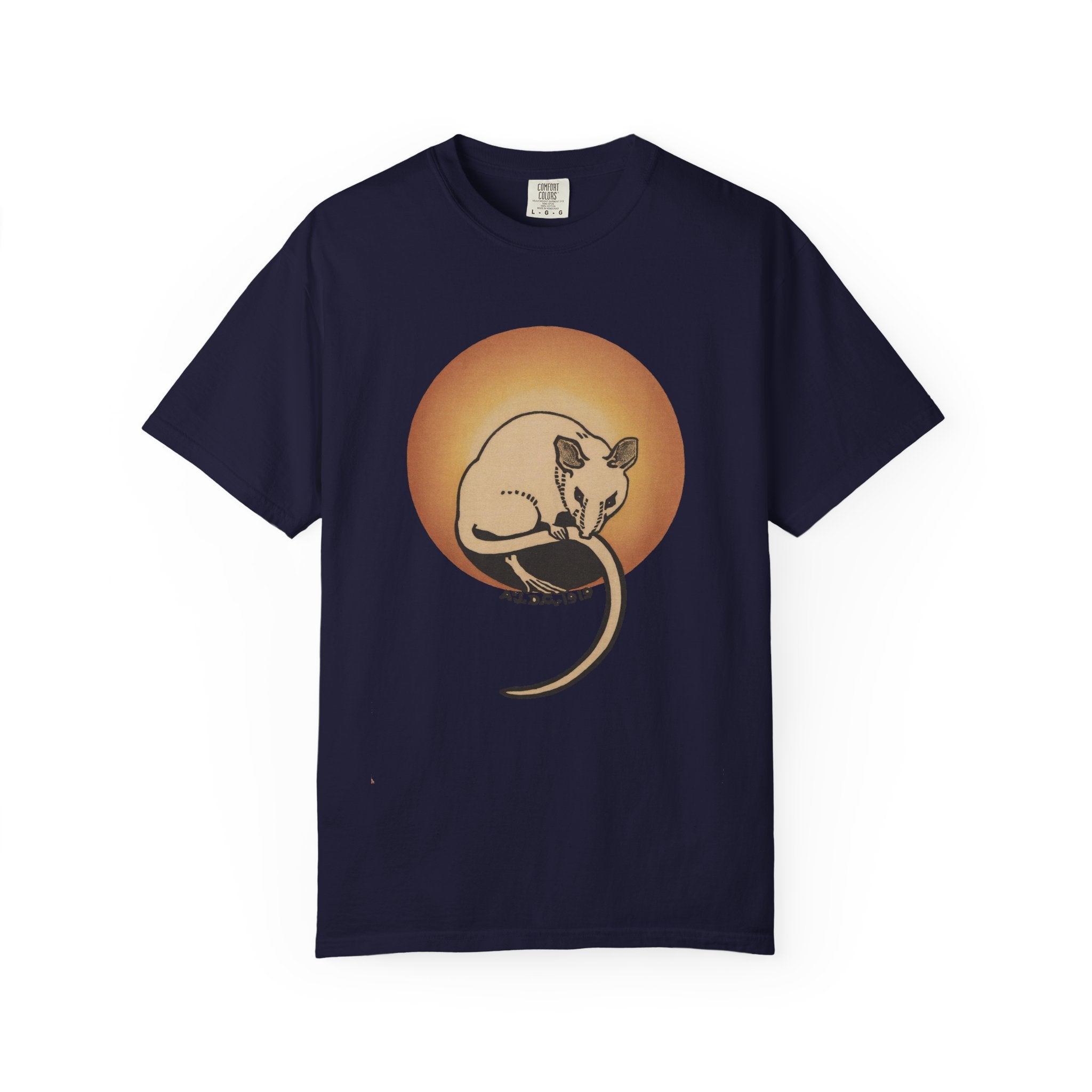 Sleeping Rat Graphic T-Shirt — Vintage Sunset Rodent Tee
