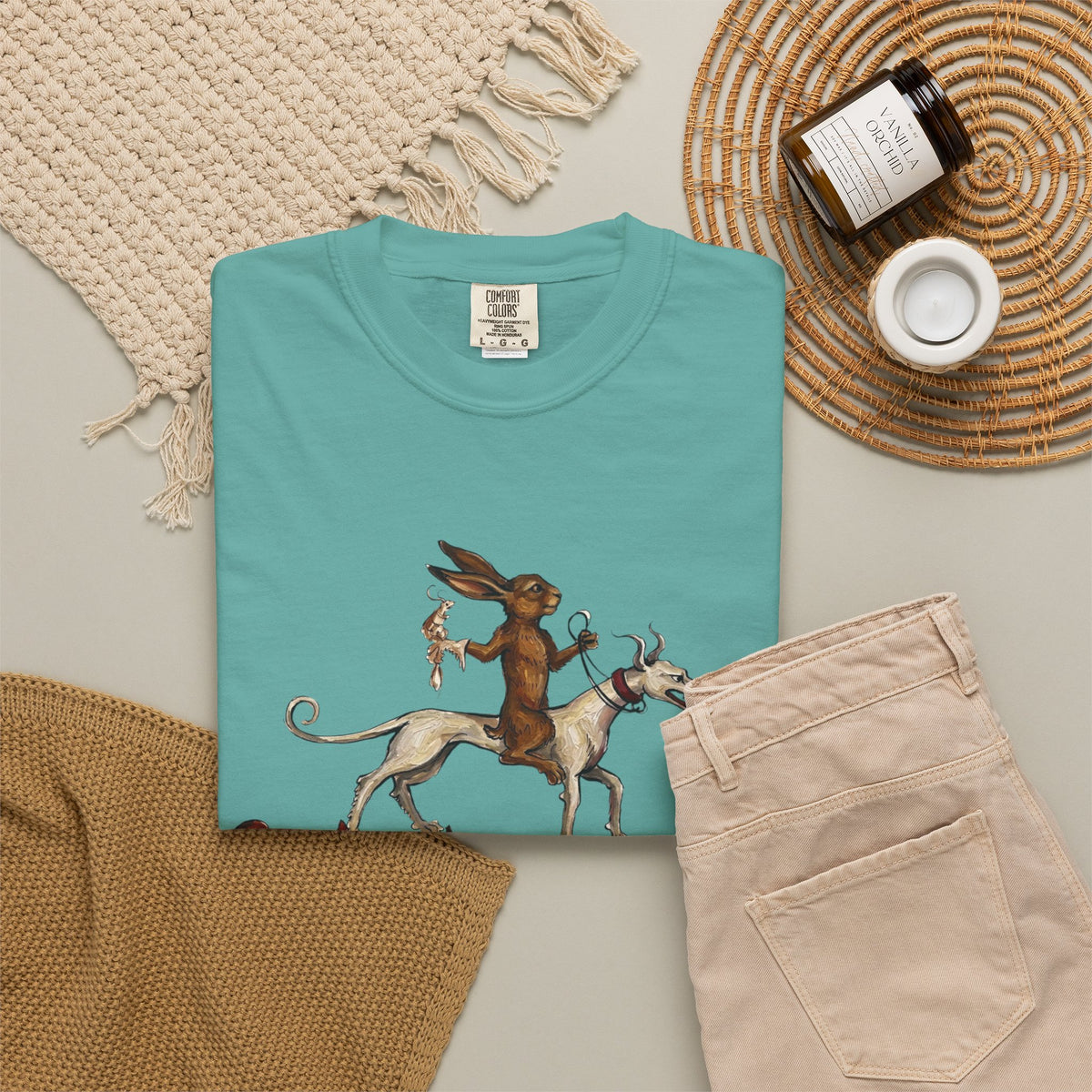 Mythic Fox Rider T-Shirt — Vintage Folklore Graphic Tee