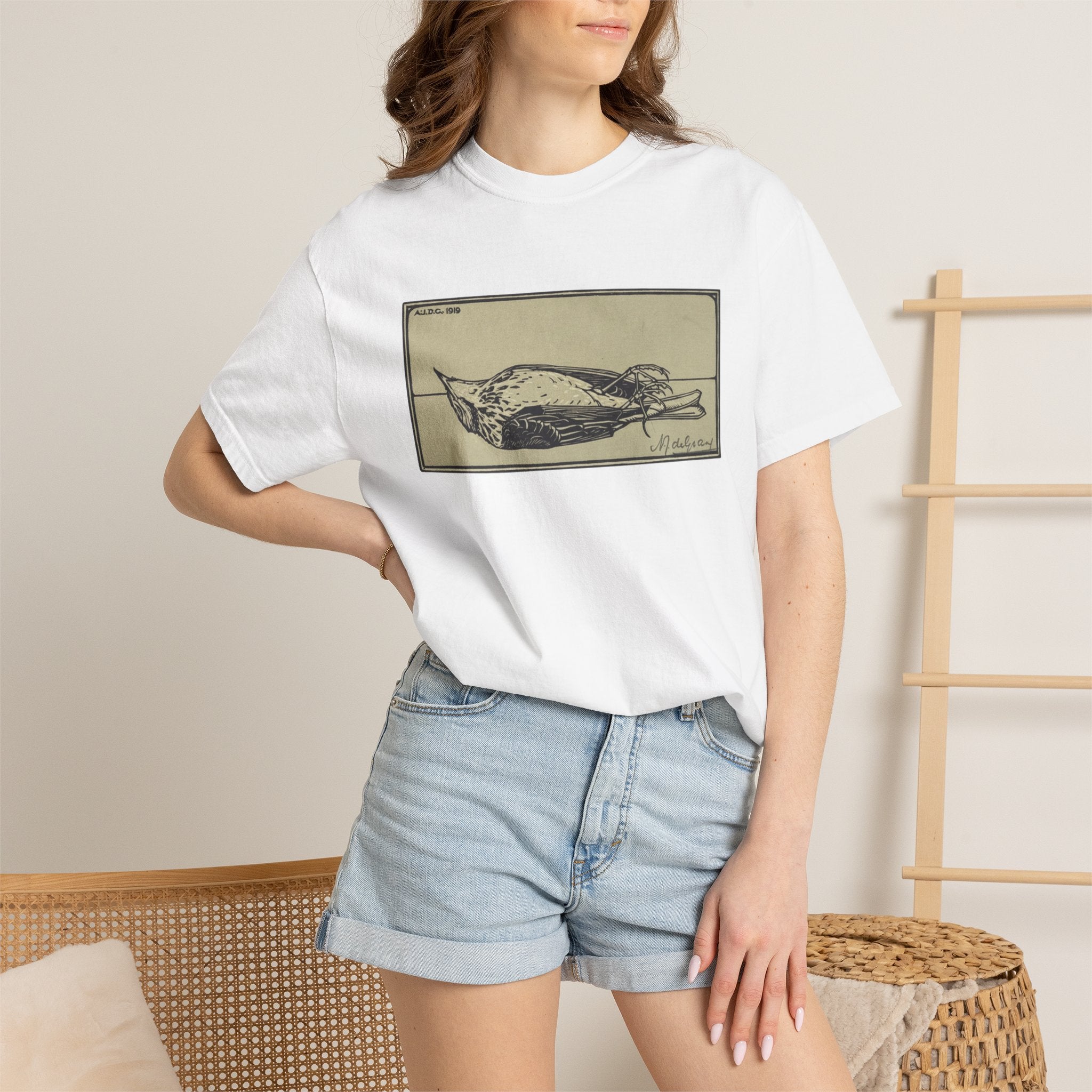 Narwhal Sketch Graphic T-Shirt — Vintage Marine Illustration Tee