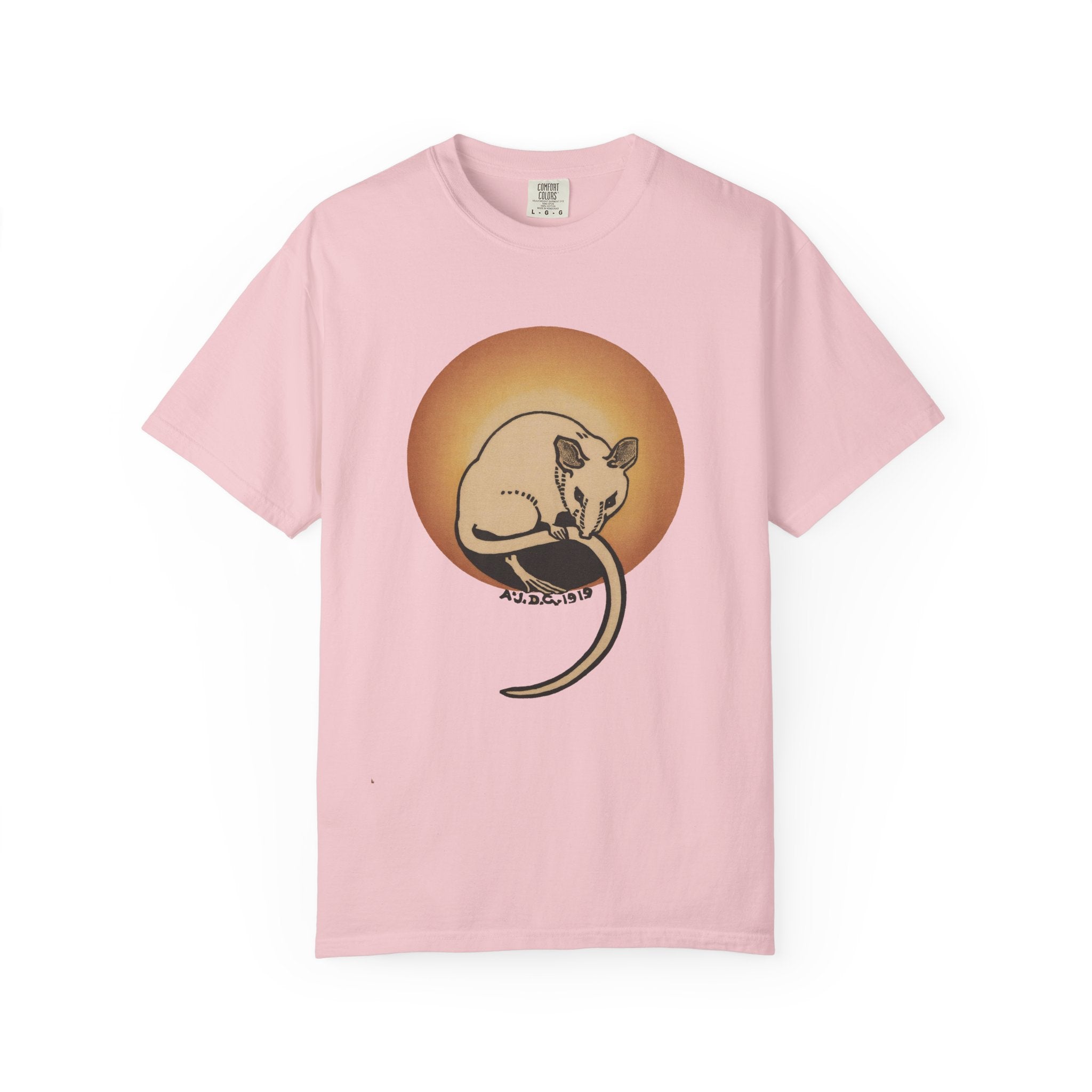 Sleeping Rat Graphic T-Shirt — Vintage Sunset Rodent Tee