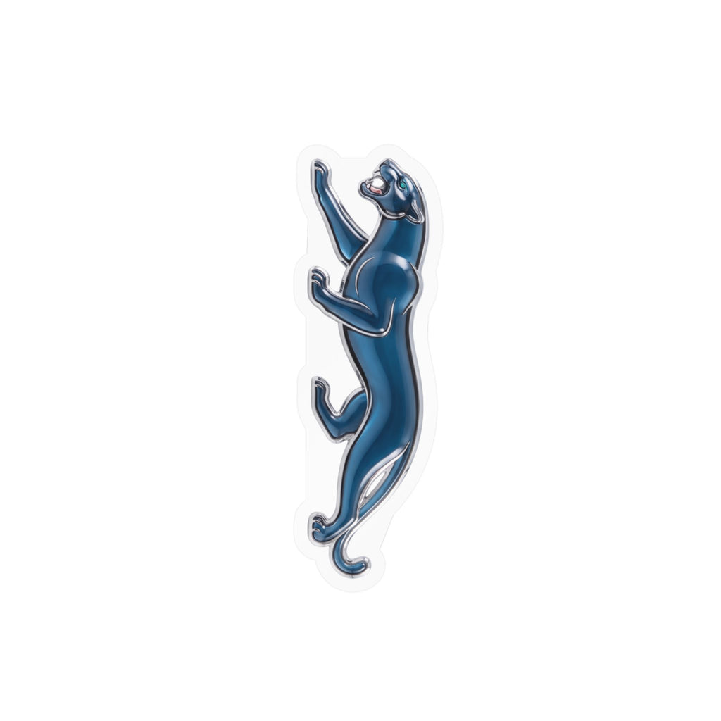 Blue Climbing Panther Sticker — Kiss-Cut Vinyl Decal for Laptops, Water Bottles & Windows