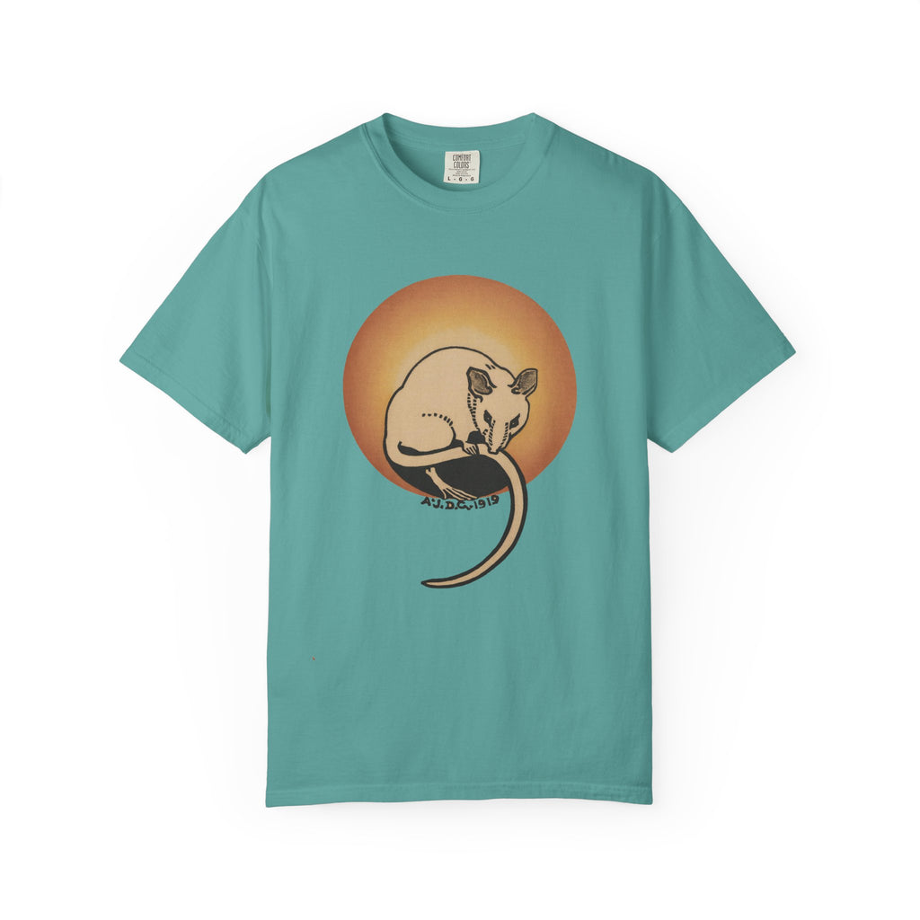 Sleeping Rat Graphic T-Shirt — Vintage Sunset Rodent Tee