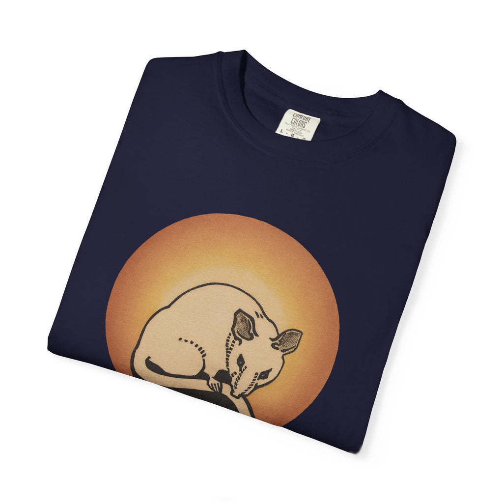 Sleeping Rat Graphic T-Shirt — Vintage Sunset Rodent Tee
