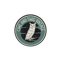 Owl and Twig Vintage Kiss-Cut Vinyl Decal — Retro Owl Logo Sticker for Laptops, Water Bottles & Windows