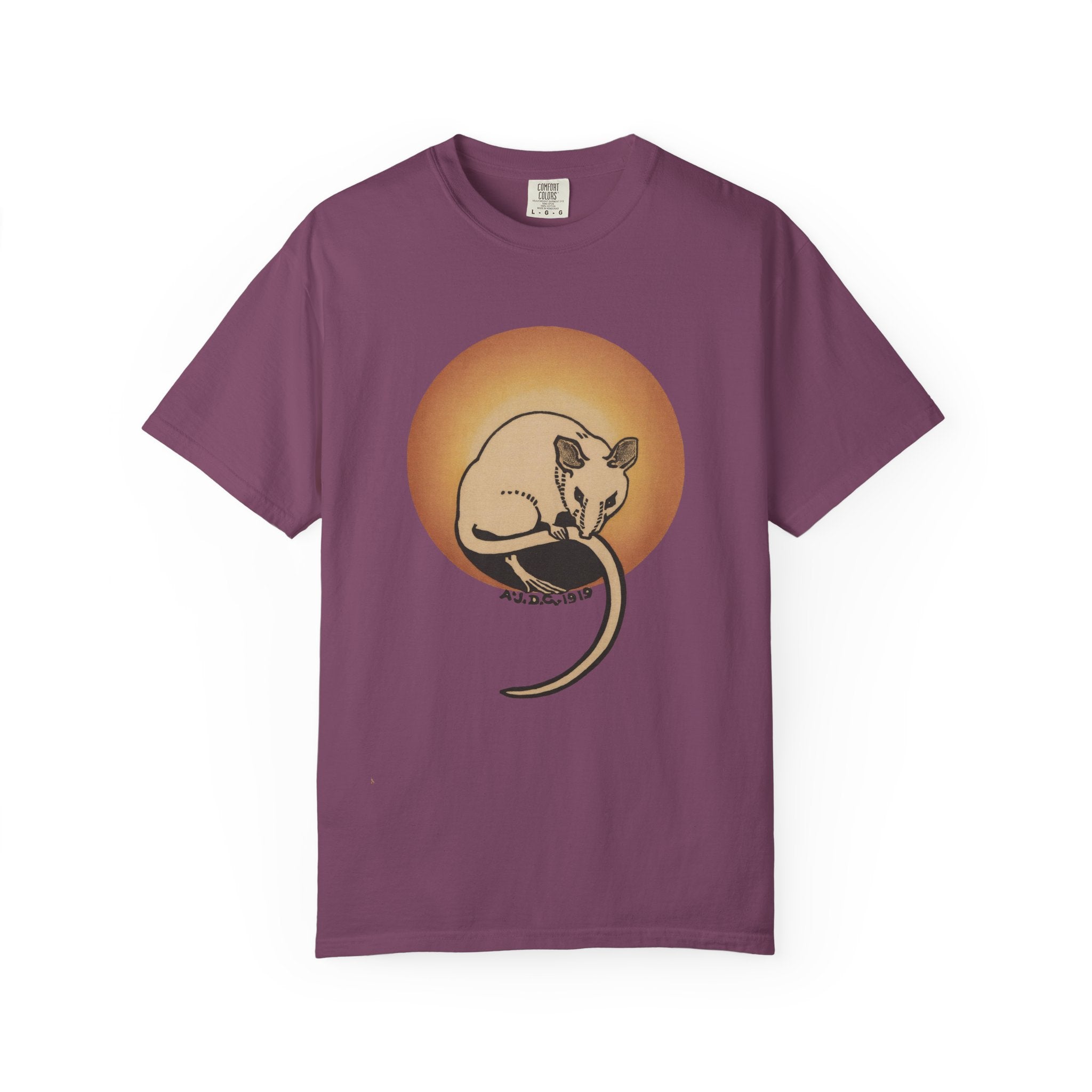 Sleeping Rat Graphic T-Shirt — Vintage Sunset Rodent Tee