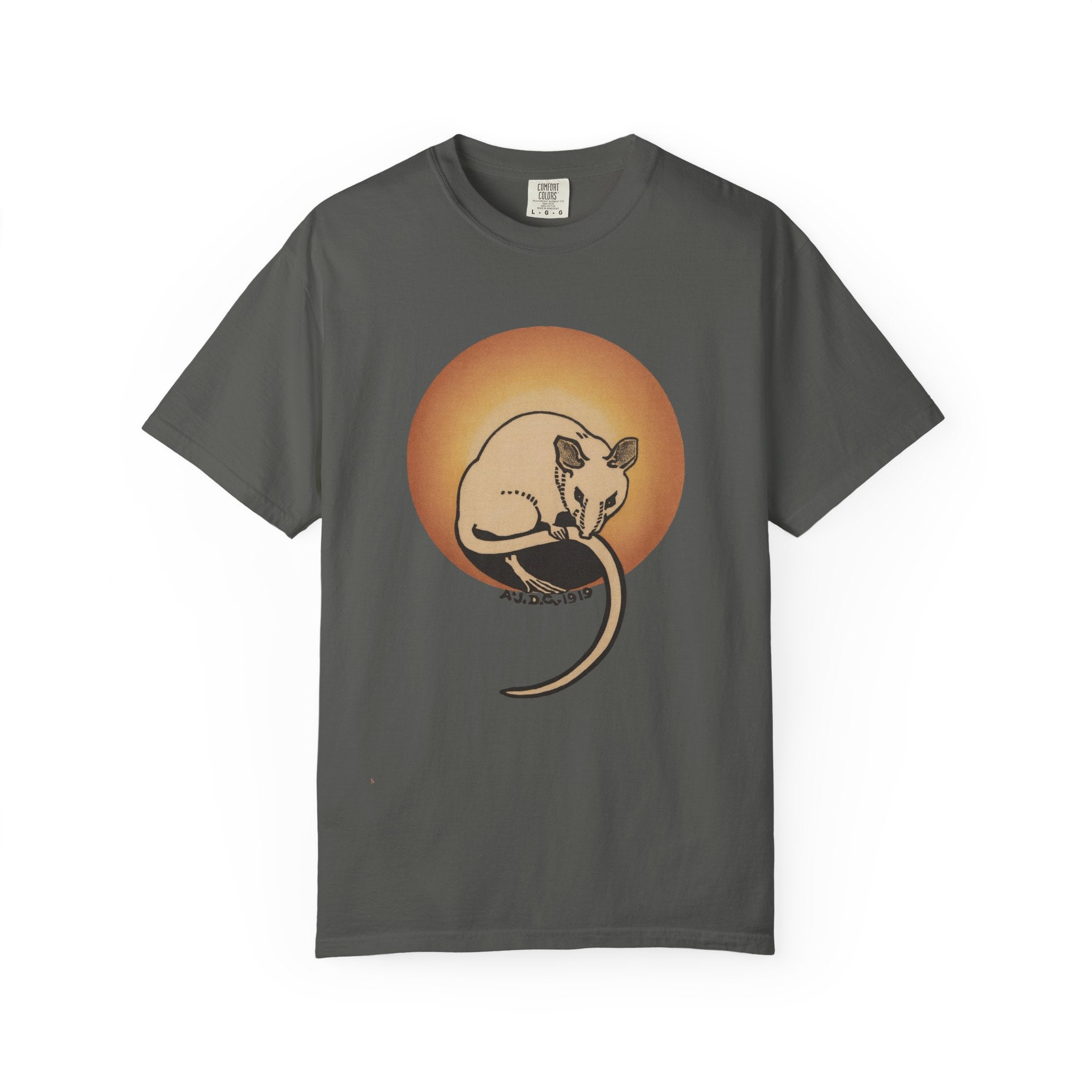 Sleeping Rat Graphic T-Shirt — Vintage Sunset Rodent Tee