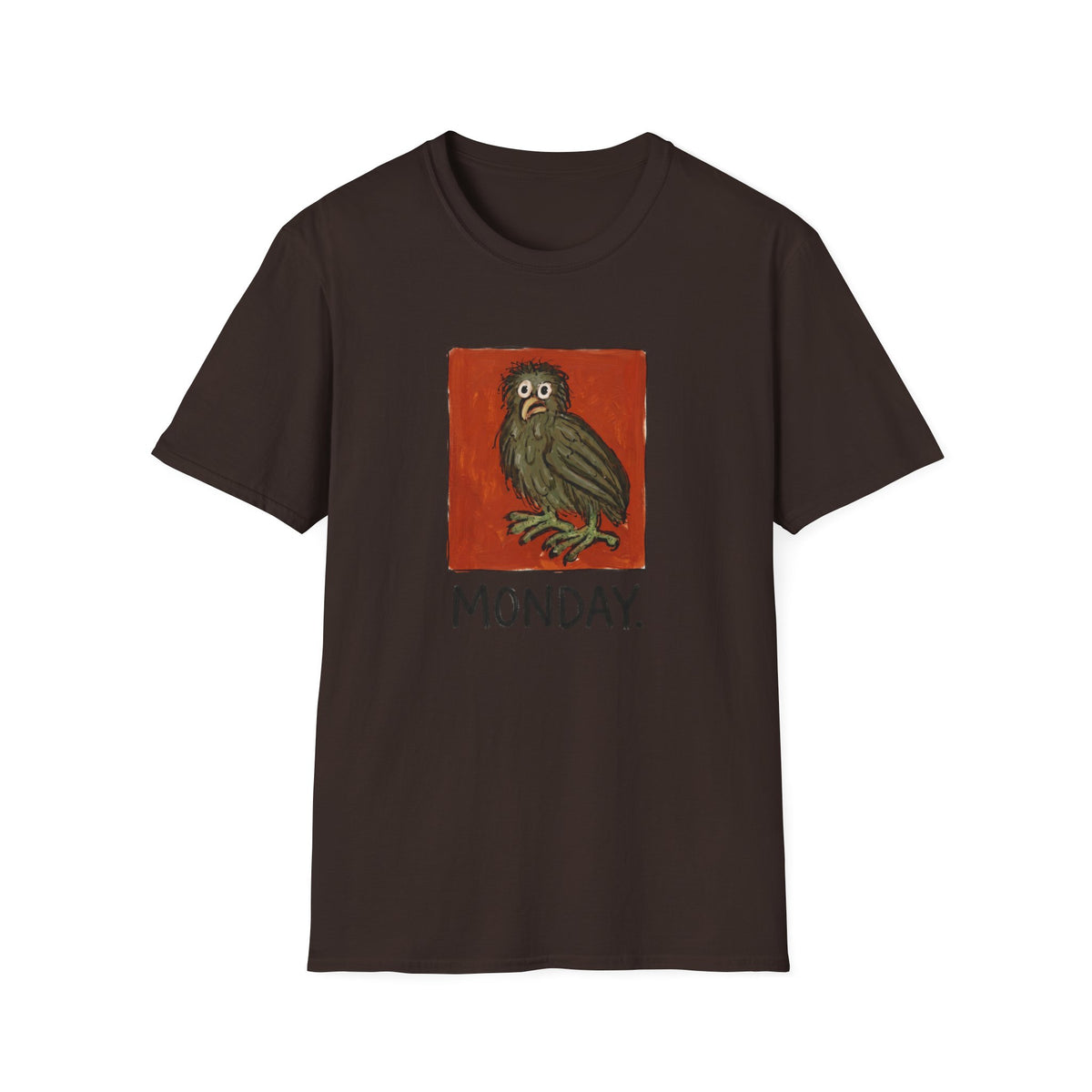 Monday Owl T‑Shirt – Funny Moody Bird Graphic Tee