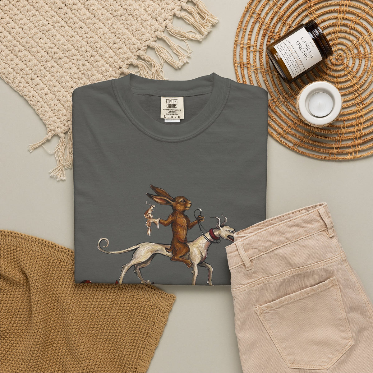 Mythic Fox Rider T-Shirt — Vintage Folklore Graphic Tee