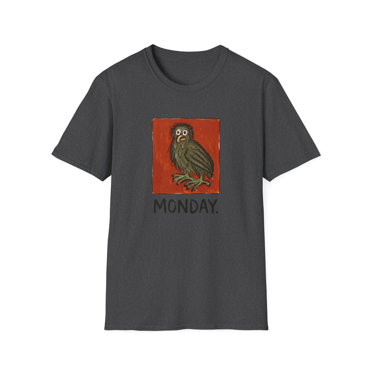 Monday Owl T‑Shirt – Funny Moody Bird Graphic Tee