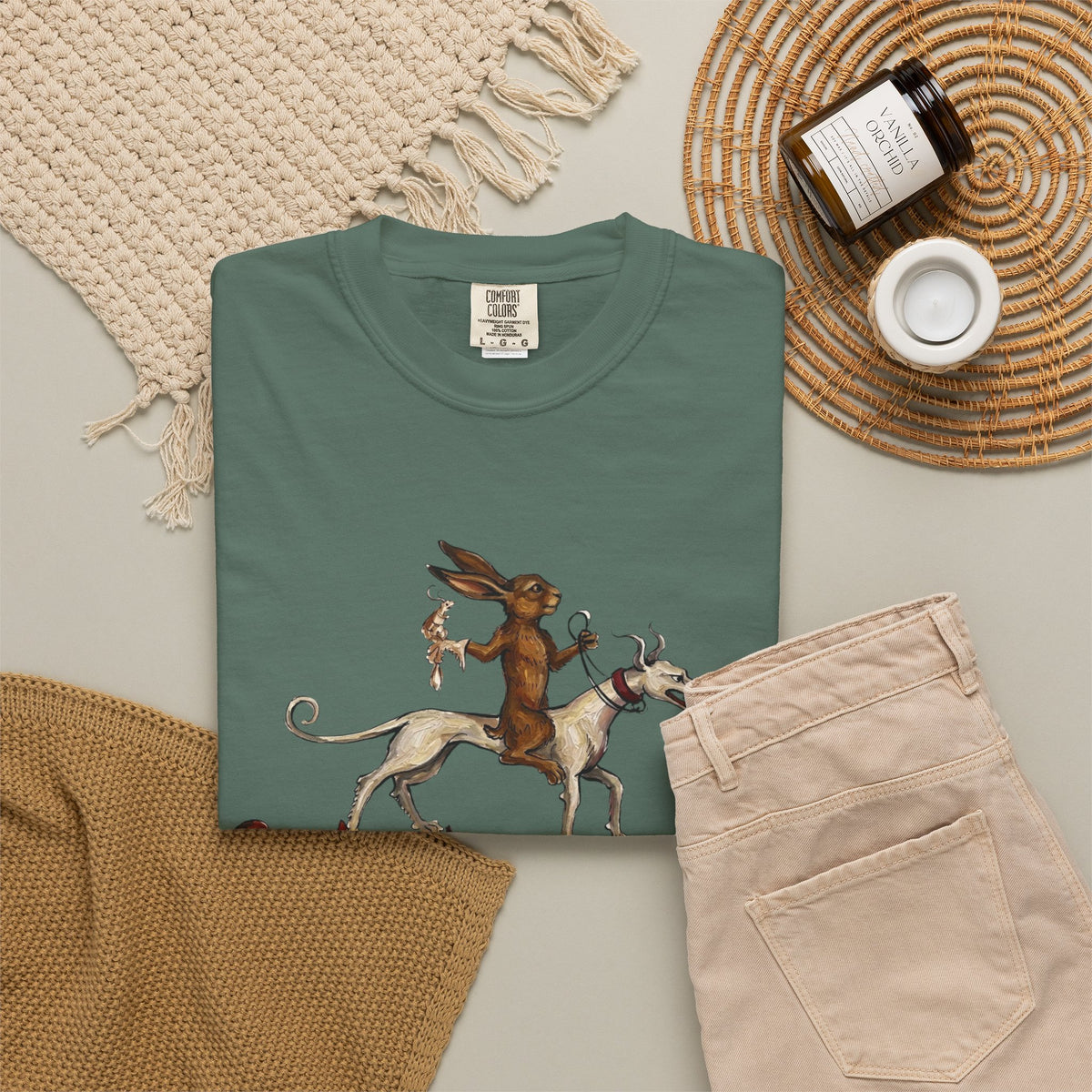 Mythic Fox Rider T-Shirt — Vintage Folklore Graphic Tee