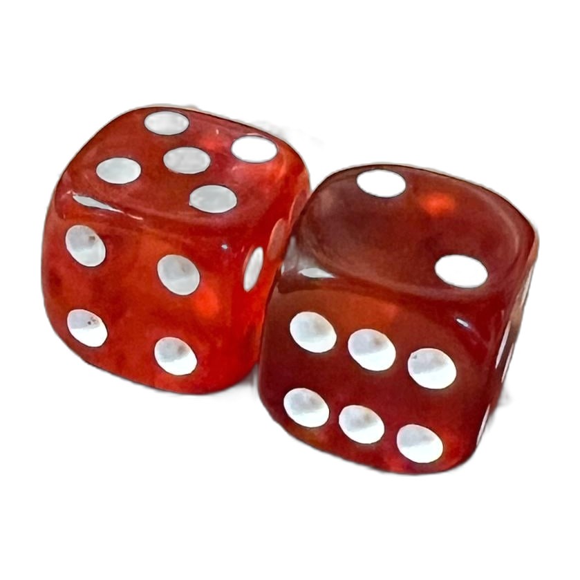 Bakelite Dice, Tested Amber Pair