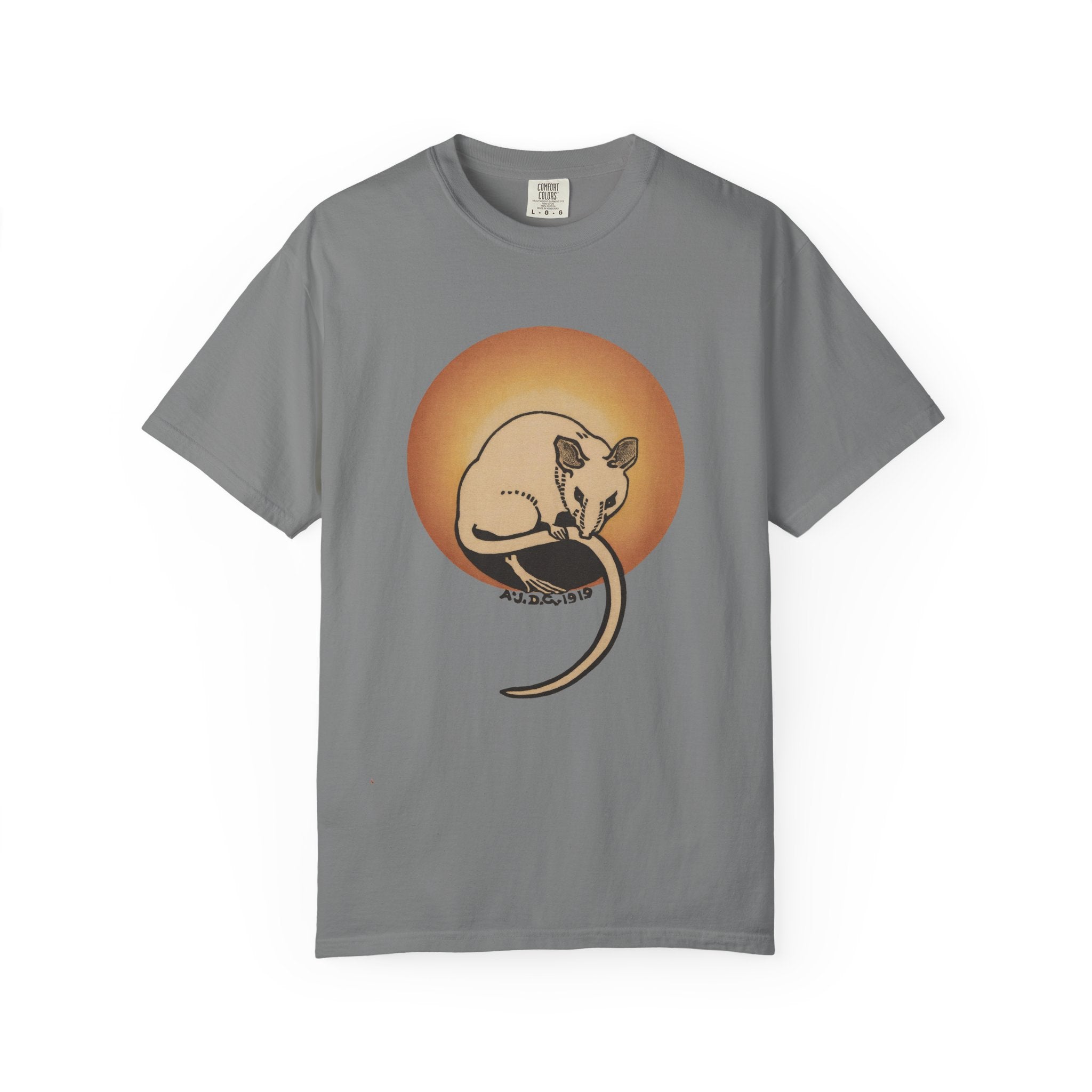 Sleeping Rat Graphic T-Shirt — Vintage Sunset Rodent Tee