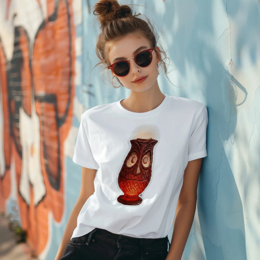 Glowing Viking Owl fairy lamp tee