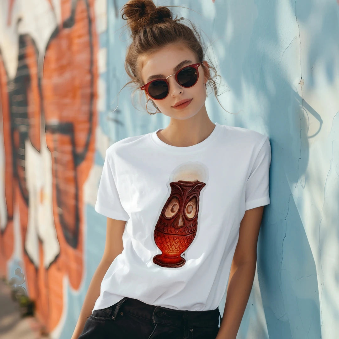 Glowing Viking Owl fairy lamp tee