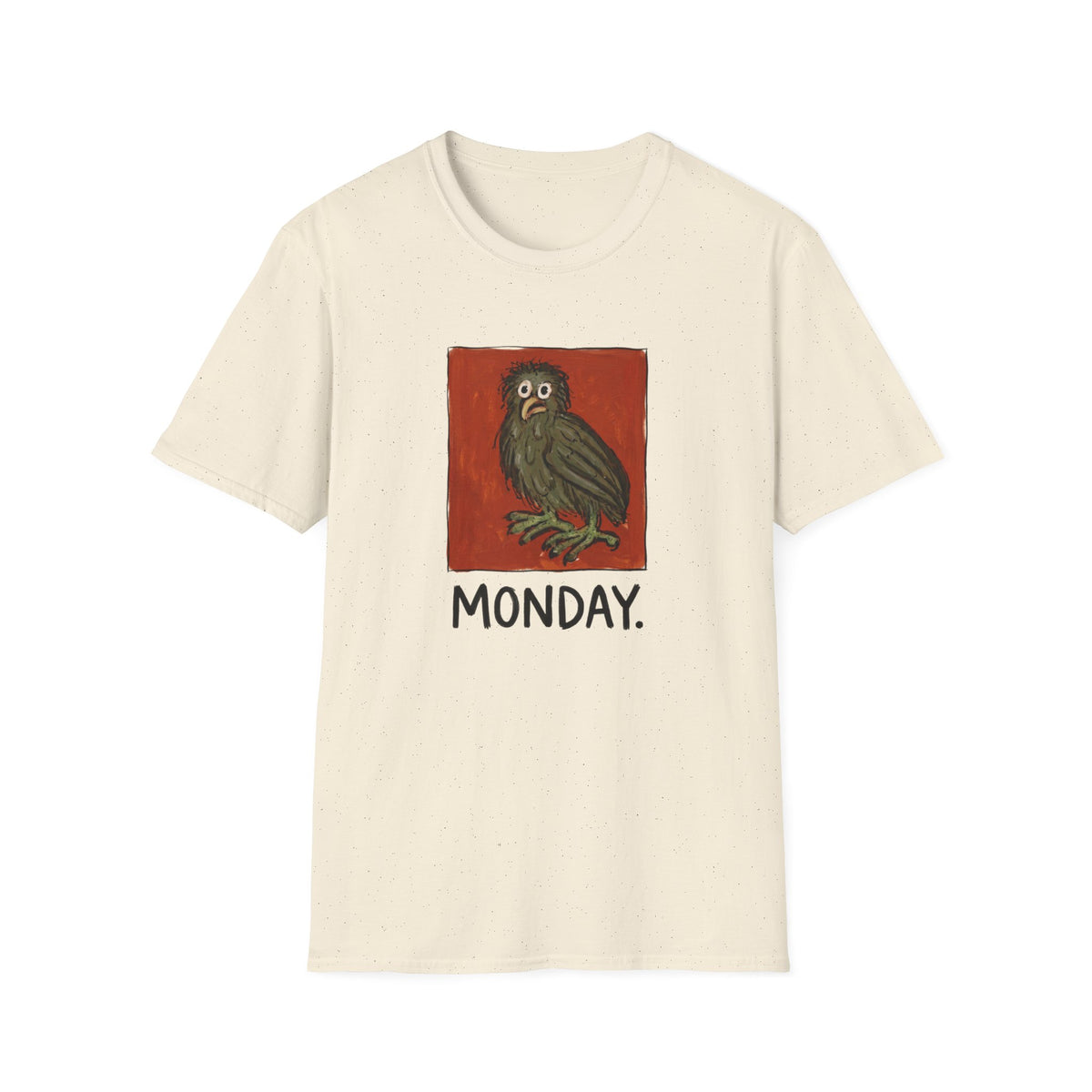 Monday Owl T‑Shirt – Funny Moody Bird Graphic Tee