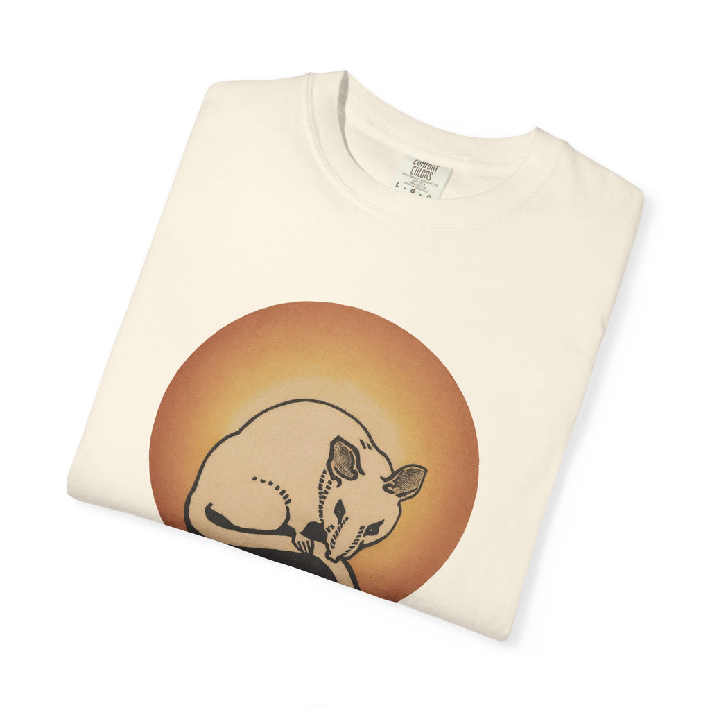 Sleeping Rat Graphic T-Shirt — Vintage Sunset Rodent Tee