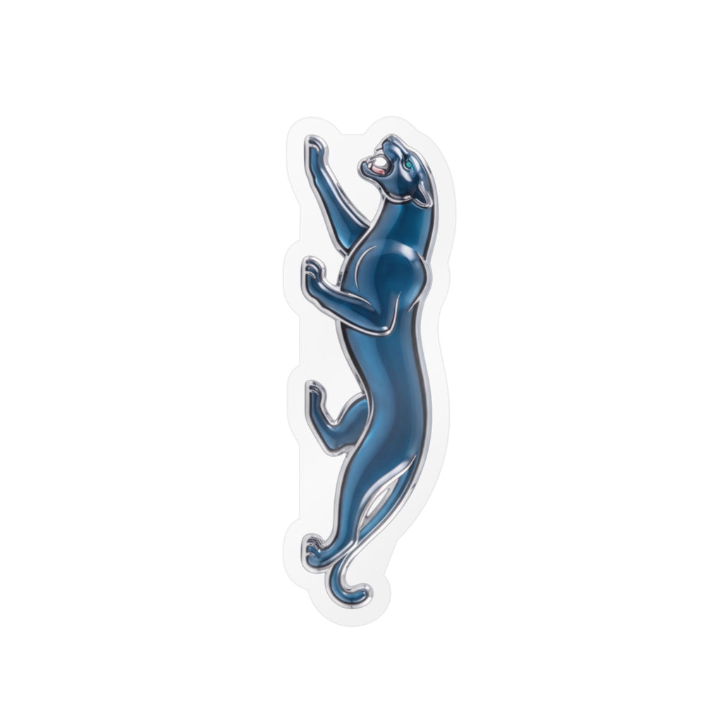 Blue Climbing Panther Sticker — Kiss-Cut Vinyl Decal for Laptops, Water Bottles & Windows