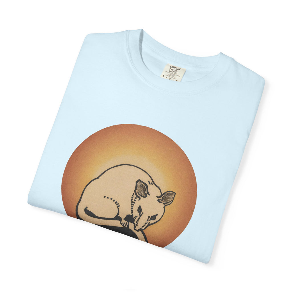 Sleeping Rat Graphic T-Shirt — Vintage Sunset Rodent Tee