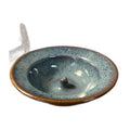 Artist Studio Pottery Bowl Apple Baker Dish Artist Signed Blue/Green Glaze
