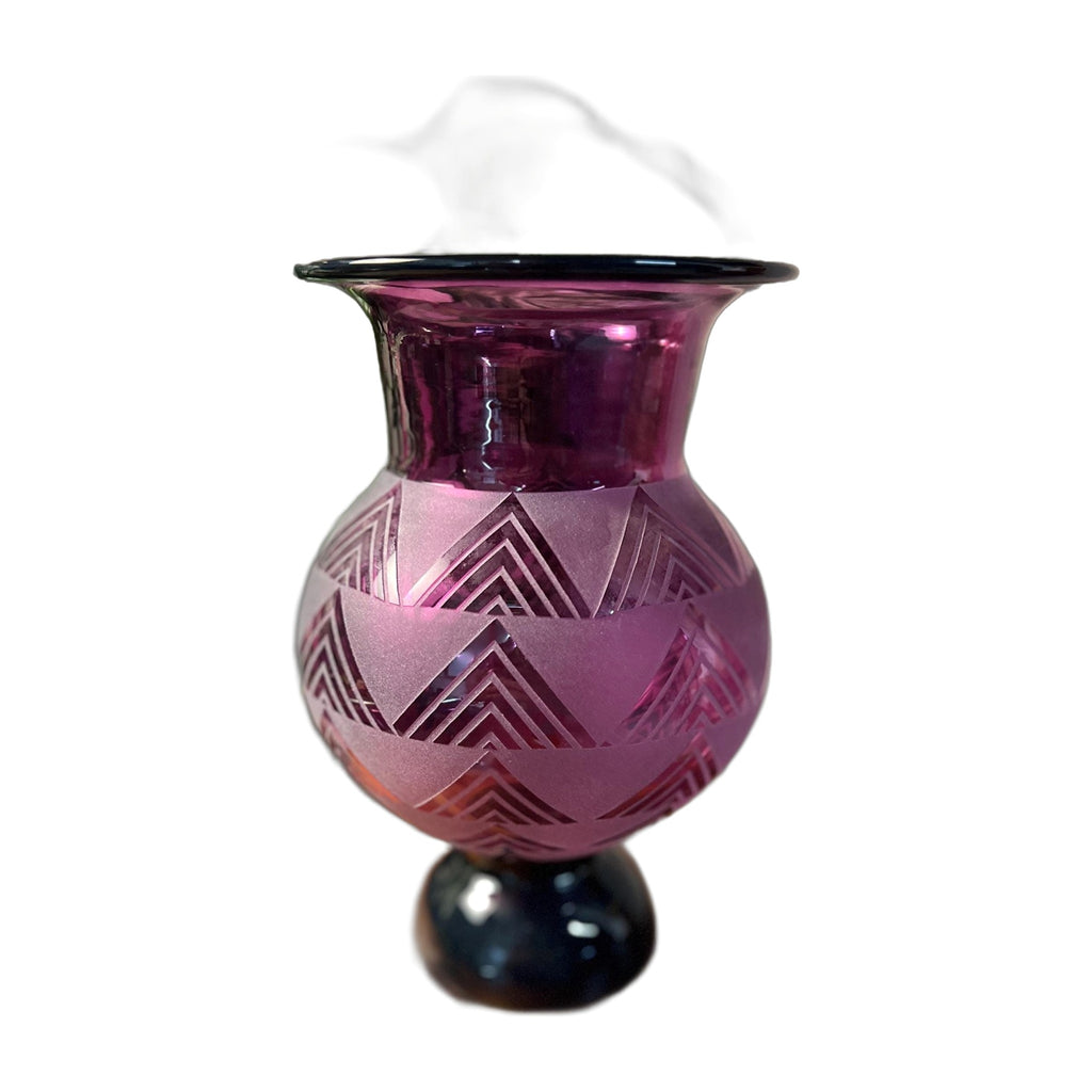 Corriea Limited Edition Etched And Signed Purple Vase EVL8060 39/200