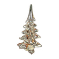 Crystal Clear Art Glass Christmas Holiday Winter Tree Figurine Décor 6 in