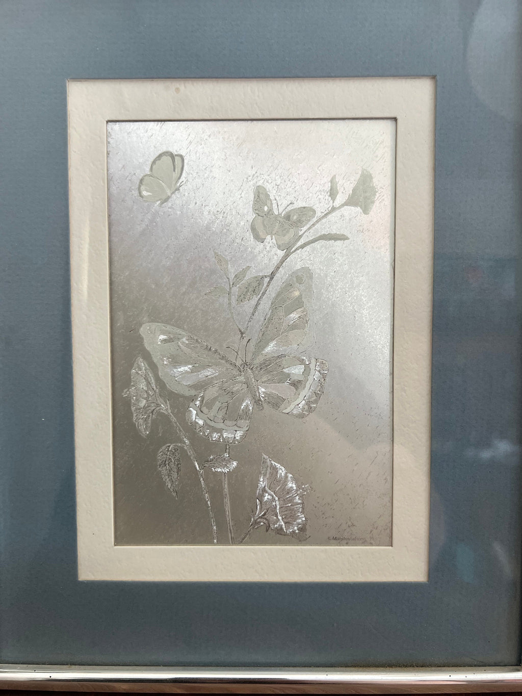 Manifestations Gold Butterfly Framed Wall Art Optical Illusionary Authentic