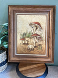 Mushroom Wall Art Plaque Stone Look Vintage 3D by artist Cooper