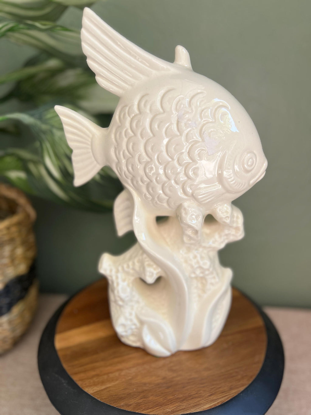 Vintage JARU California FISH Sculpture Nautical POTTERY Ceramic