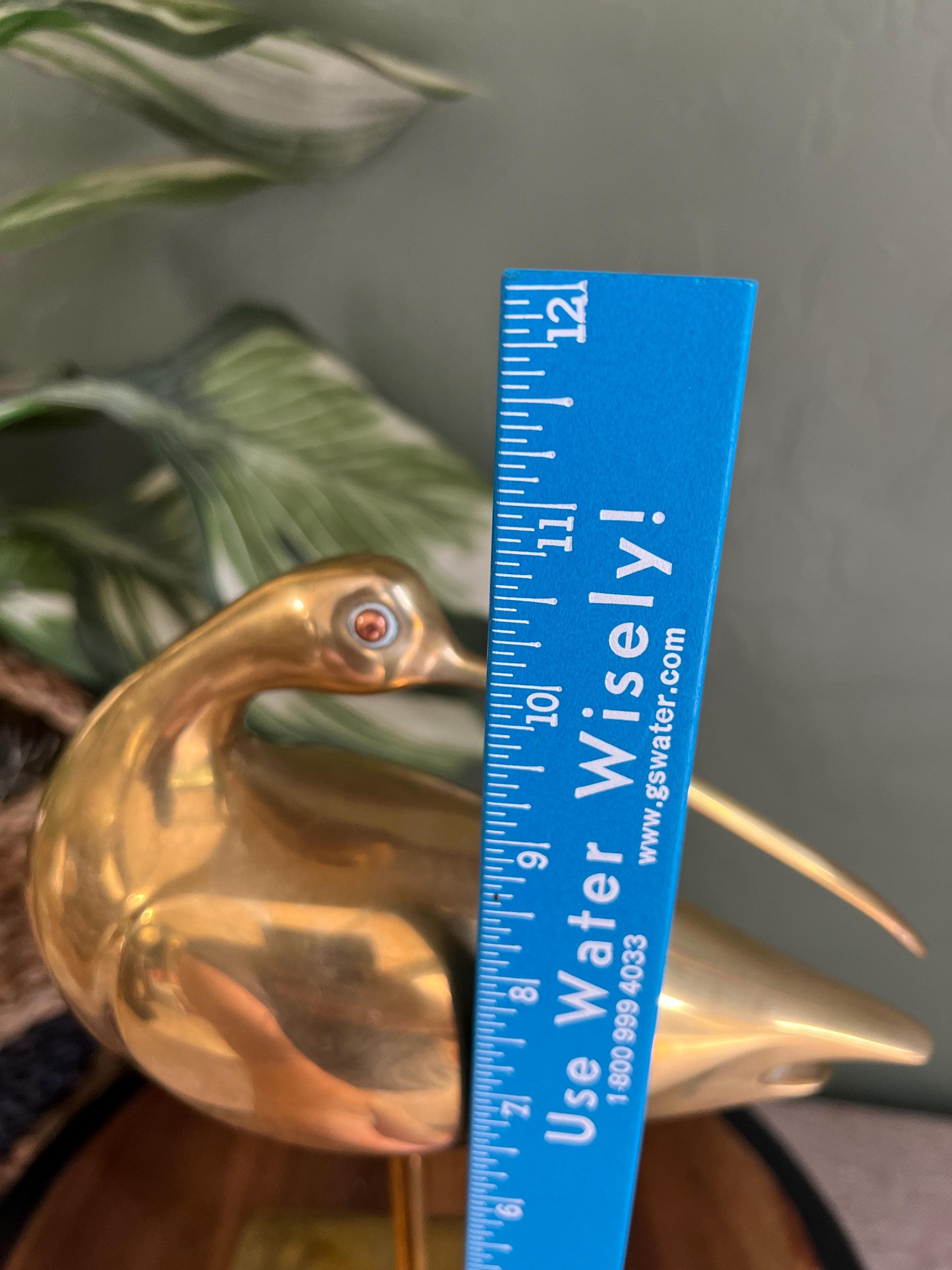 Solid Brass 1960's Curlew Bird Sculpture Korea