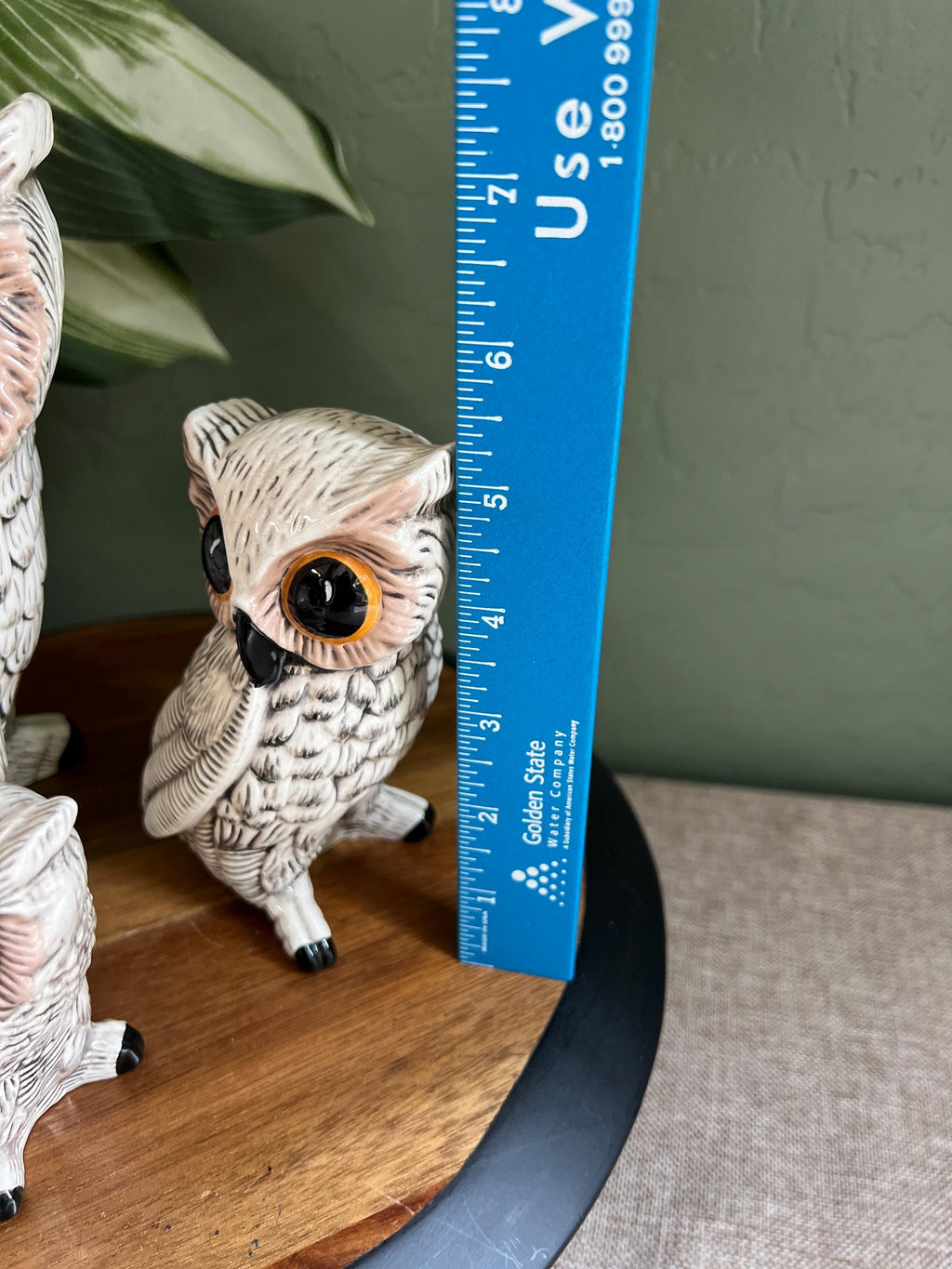 Vintage duo of Owls Pottery MCM ceramic hand made missing smallest one
