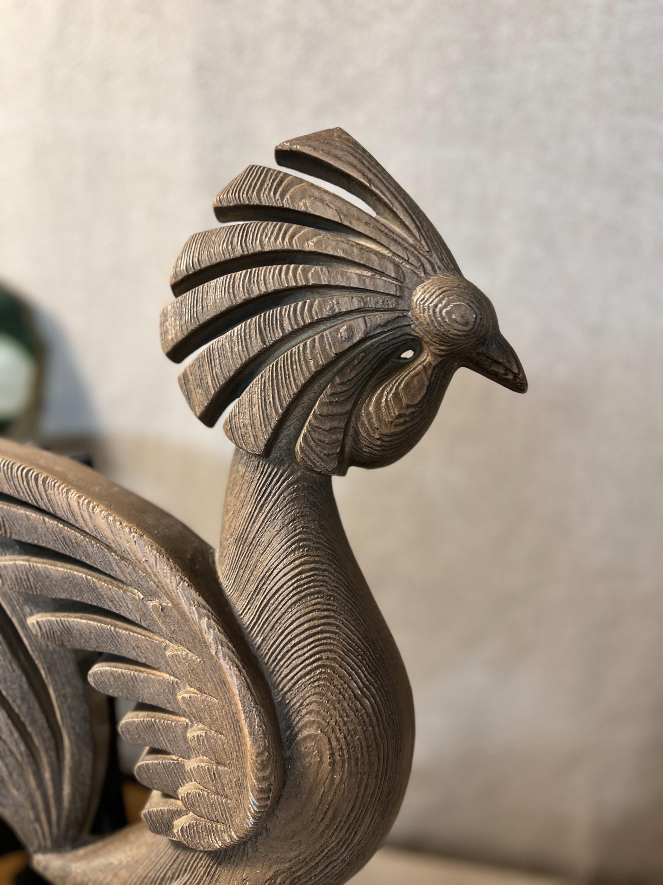 Vintage ROOSTER Wall  BURWOOD large 16" W 1960's # 4116 Mid Century