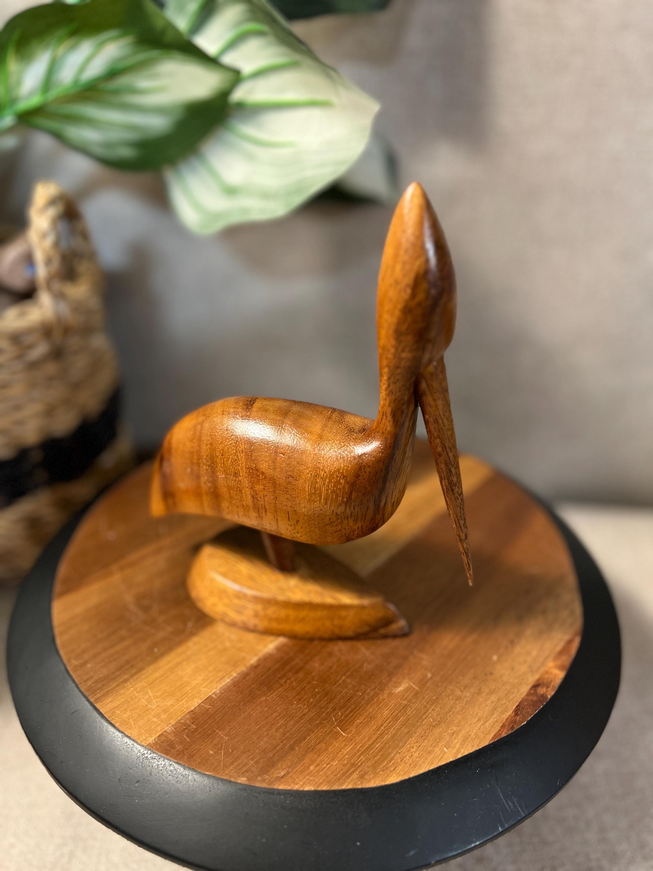 Vintage Hand Carved Wooden Shorebird