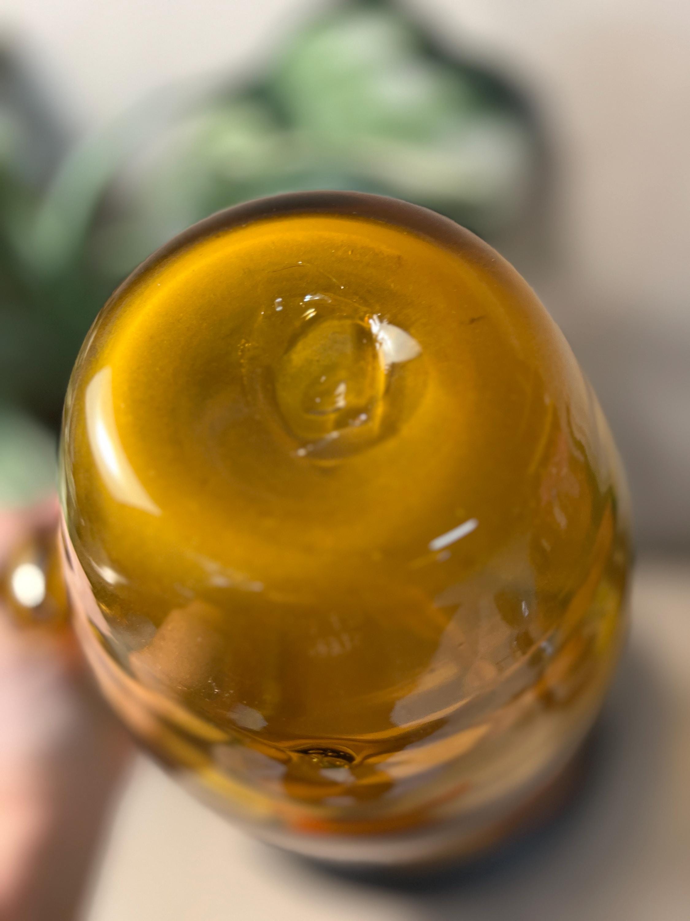 Handblown Amber Glass Pitcher/water Jug with pontil