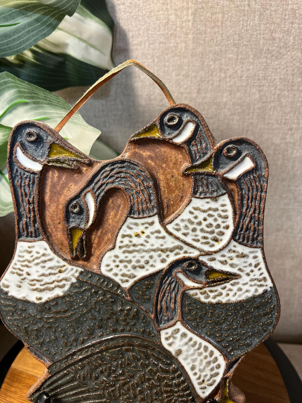 Victoria Littlejohn Gaggle Of Geese Stoneware Bird Trivet Wall Hanging