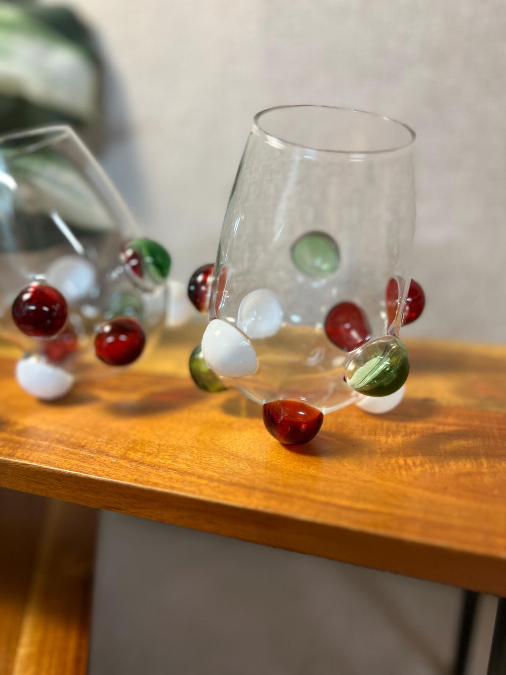 Massimo Lunardon Multicolor Bubble Stemless Wine Glass set of 2