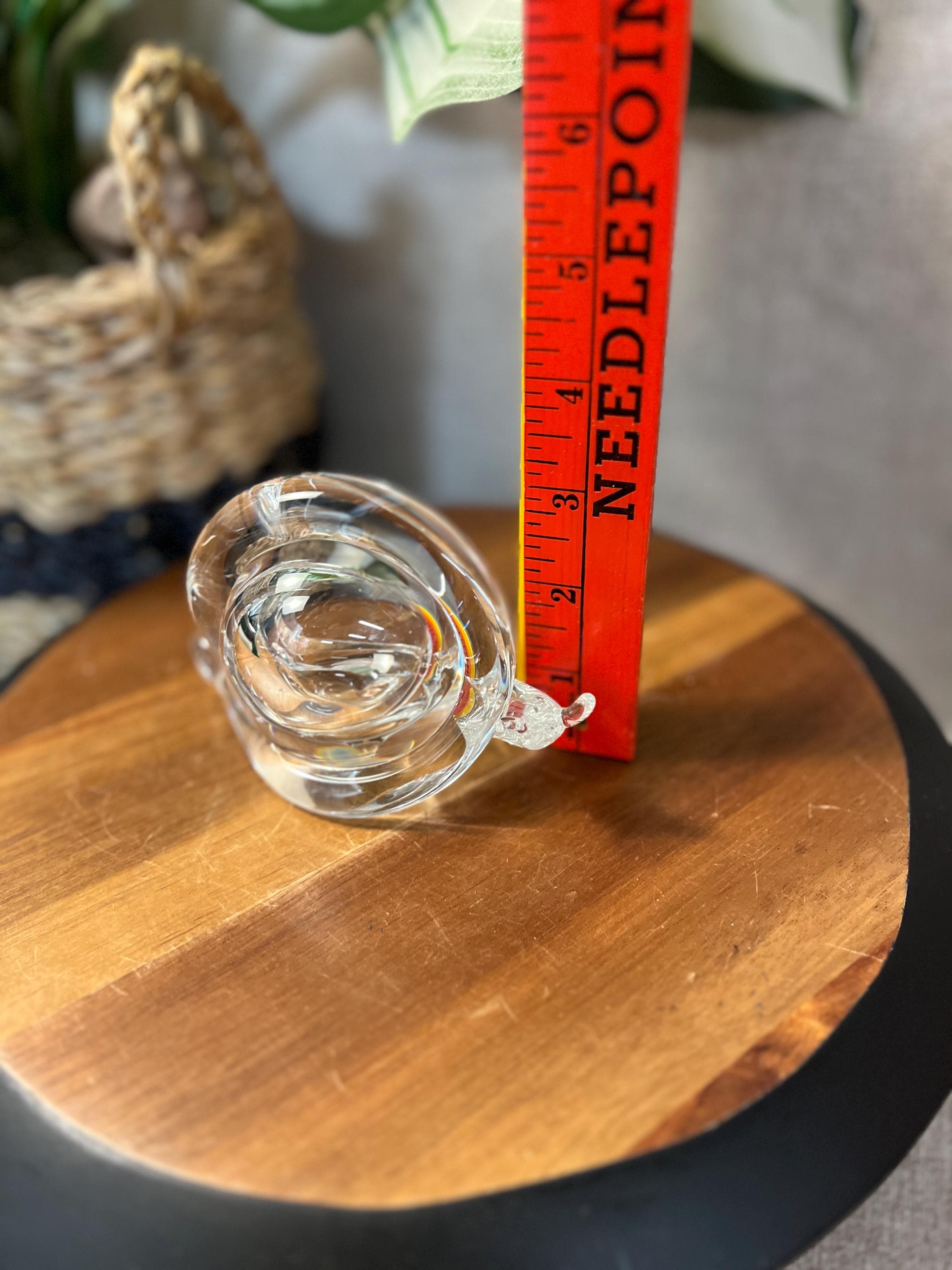 Vintage Sparkling Crystal Art Glass Snail Figurine Fantastic Condition