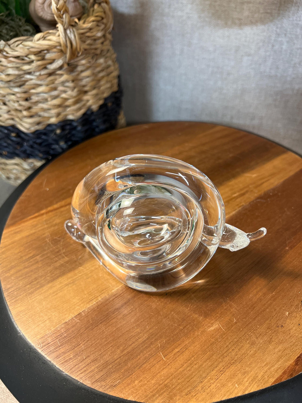 Vintage Sparkling Crystal Art Glass Snail Figurine Fantastic Condition