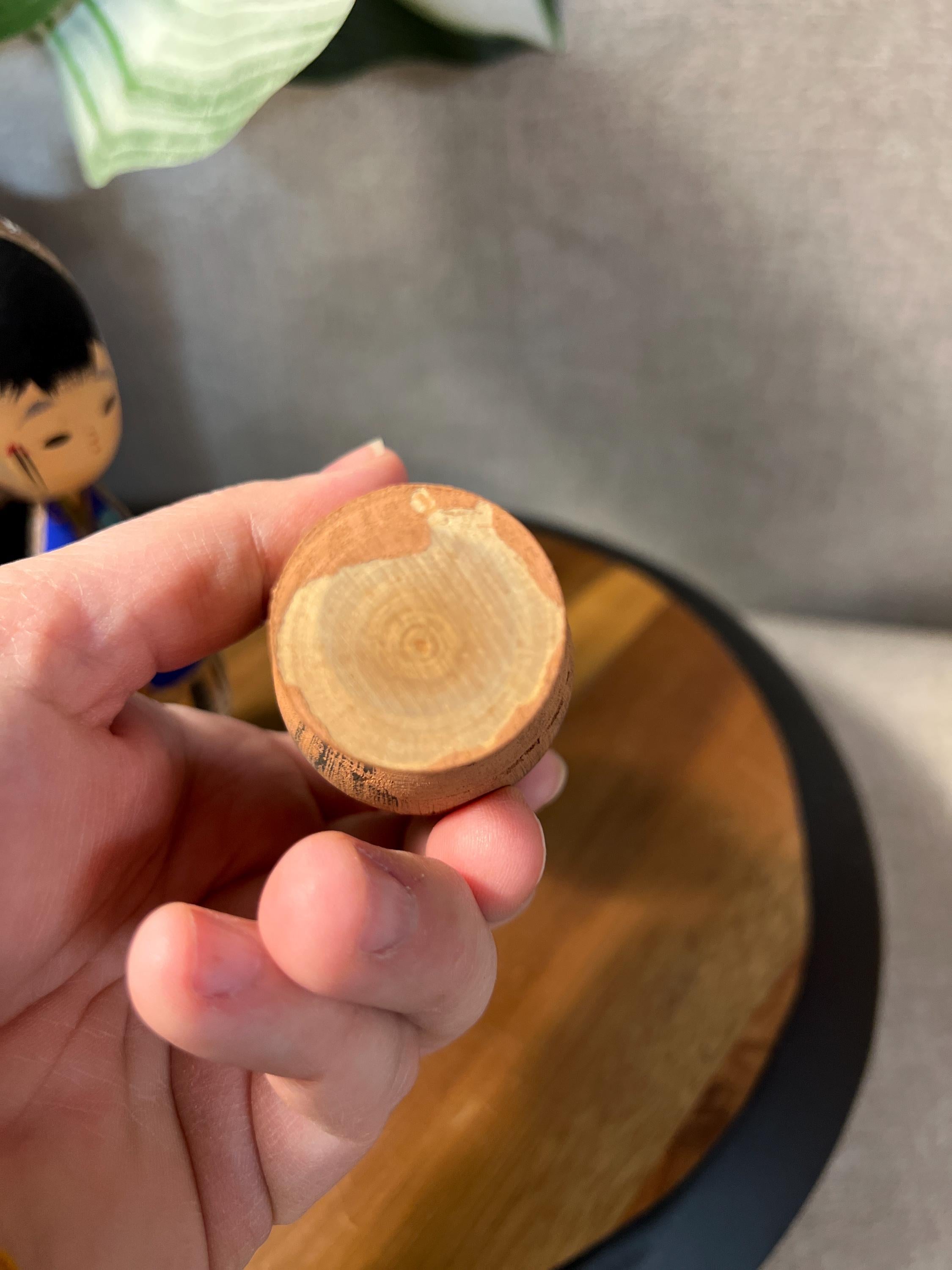 Vintage Kokeshi Doll Set of 2 Traditional Crafts Hand Painted