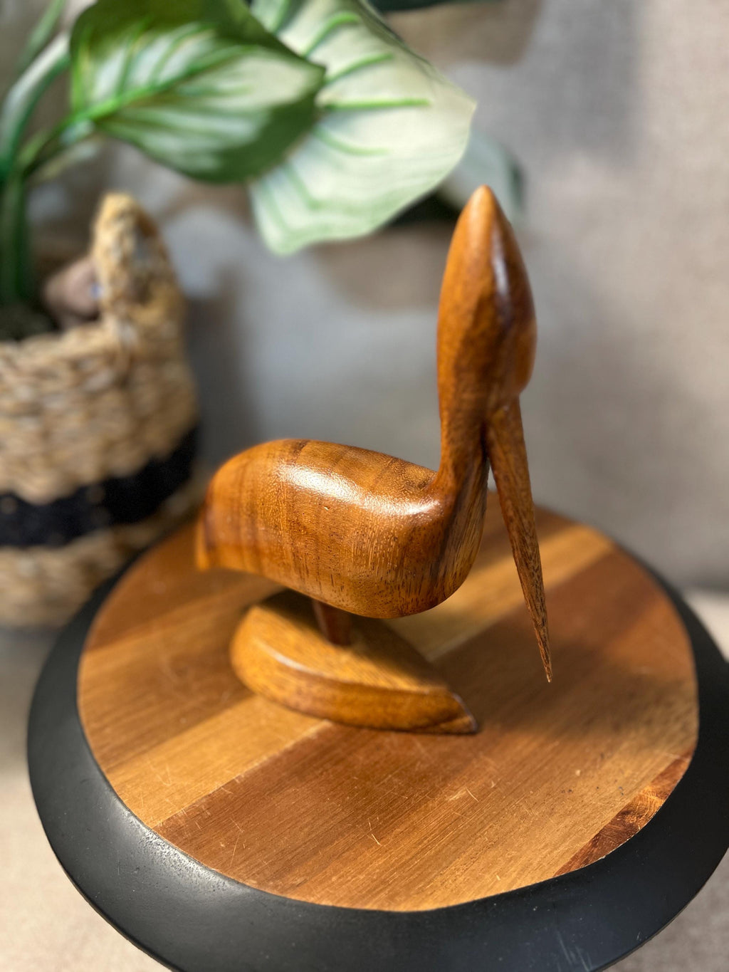Vintage Hand Carved Wooden Shorebird