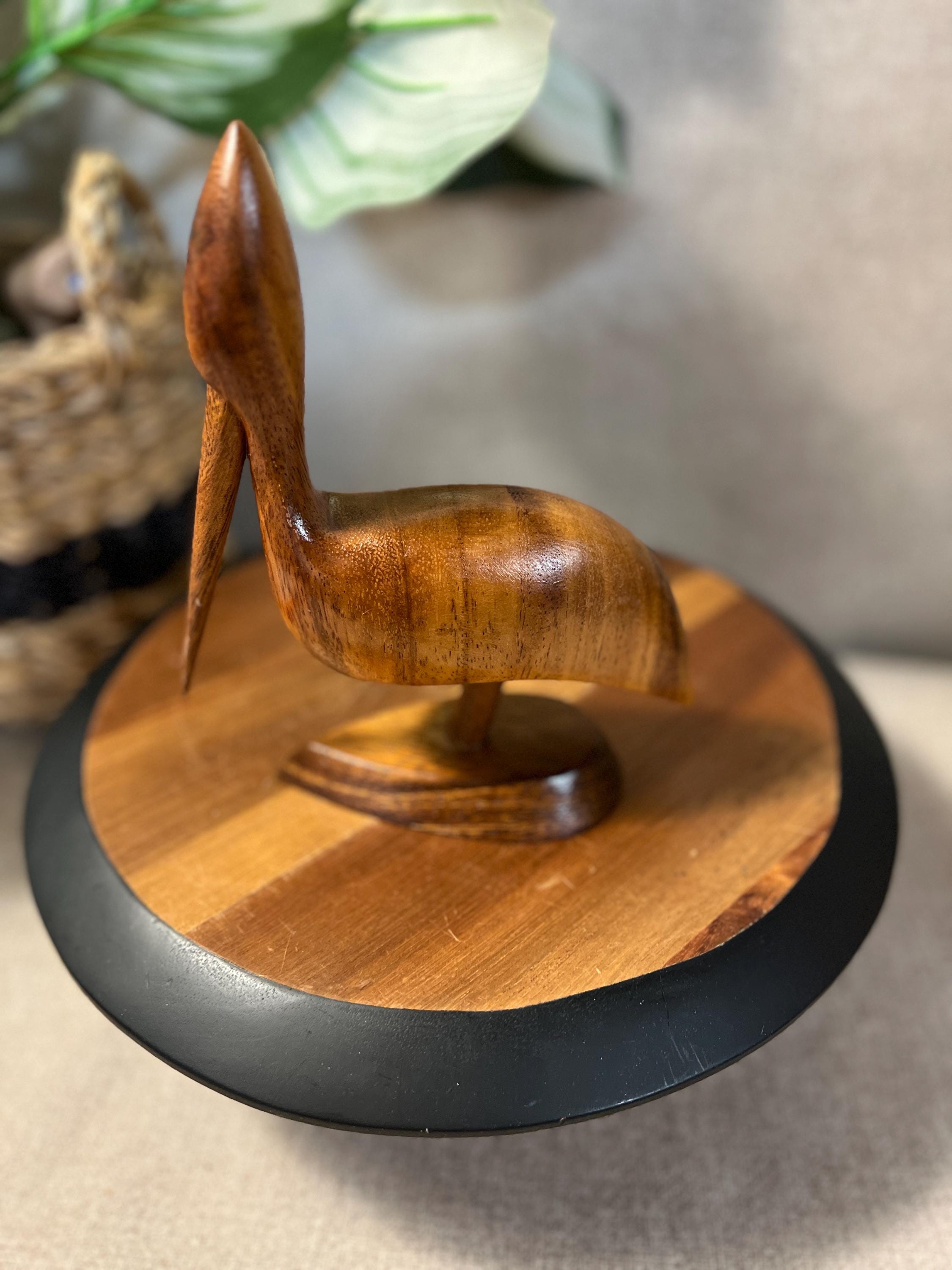Vintage Hand Carved Wooden Shorebird