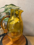 Handblown Amber Glass Pitcher/water Jug with pontil