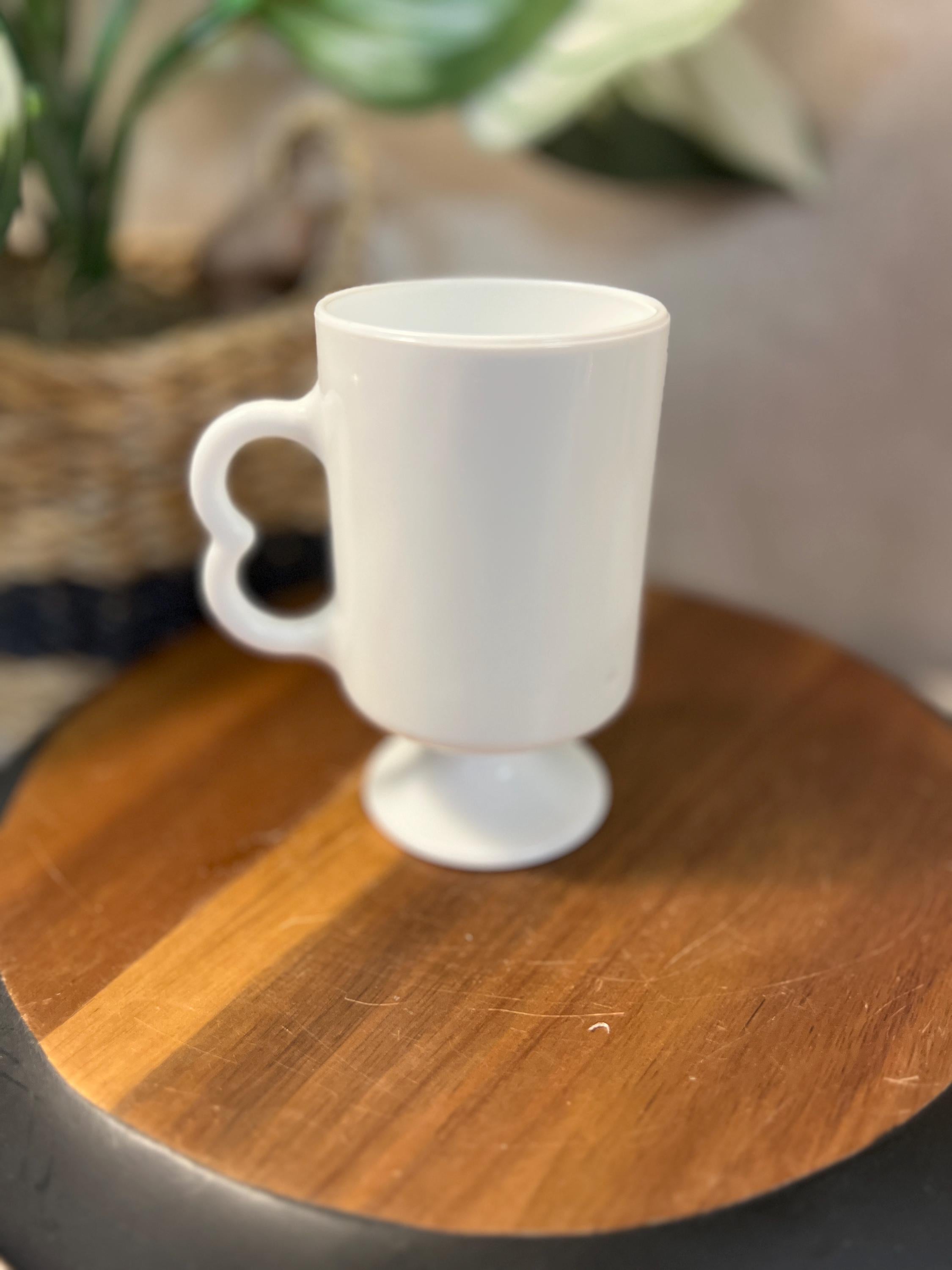 Donald Duck Mug Milk Glass Vintage