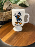 Donald Duck Mug Milk Glass Vintage