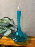 Vintage Bischoff Blue Decanter MCM Blown Glass genie Bottle