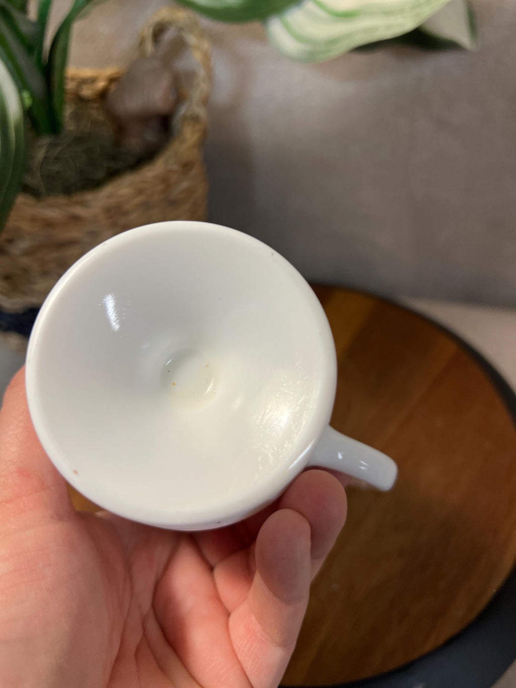 Donald Duck Mug Milk Glass Vintage