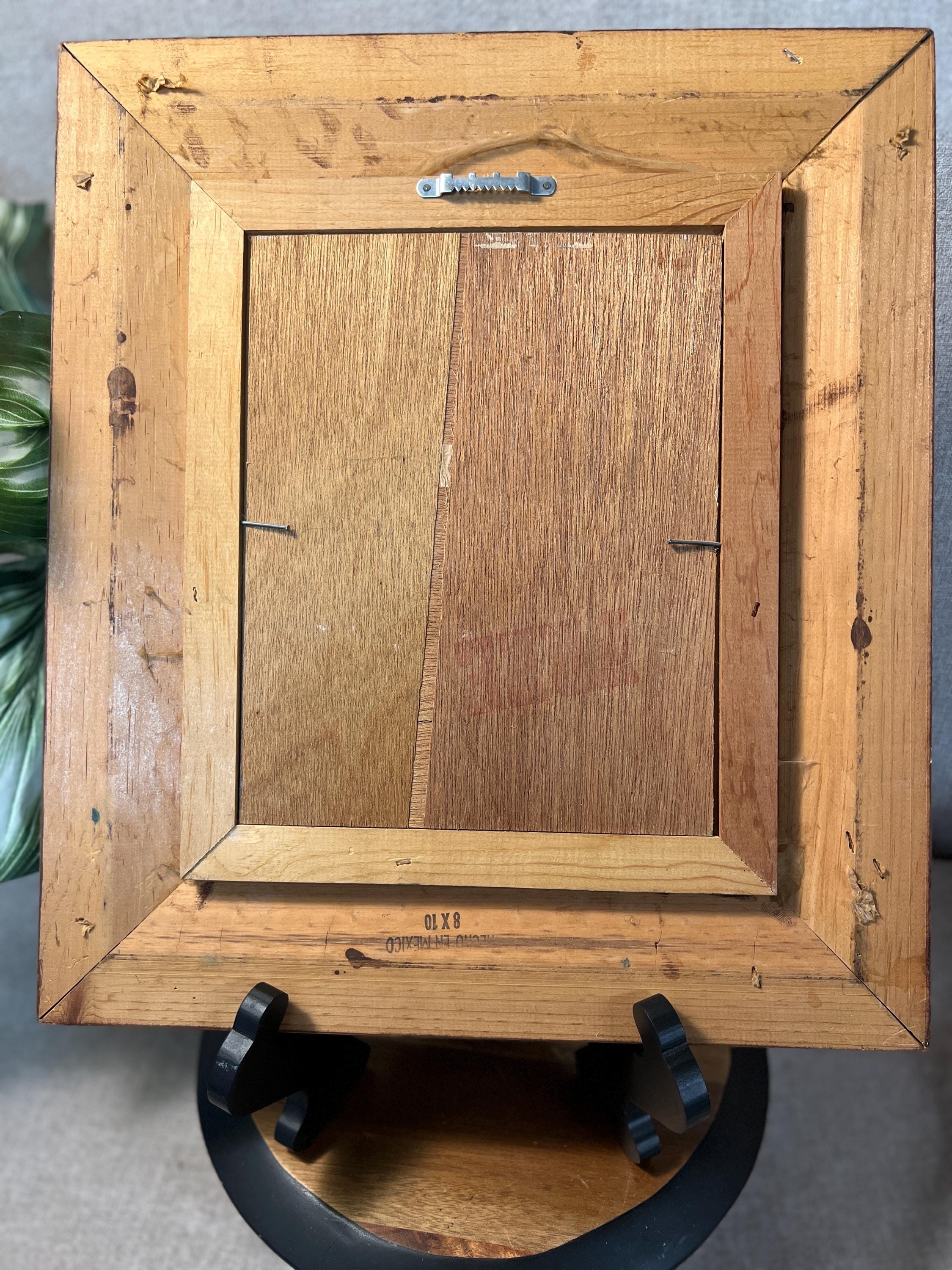 Vintage FRAMED SIGNED PINK and Red Flowers Iin Gold Tone Frame 15x17