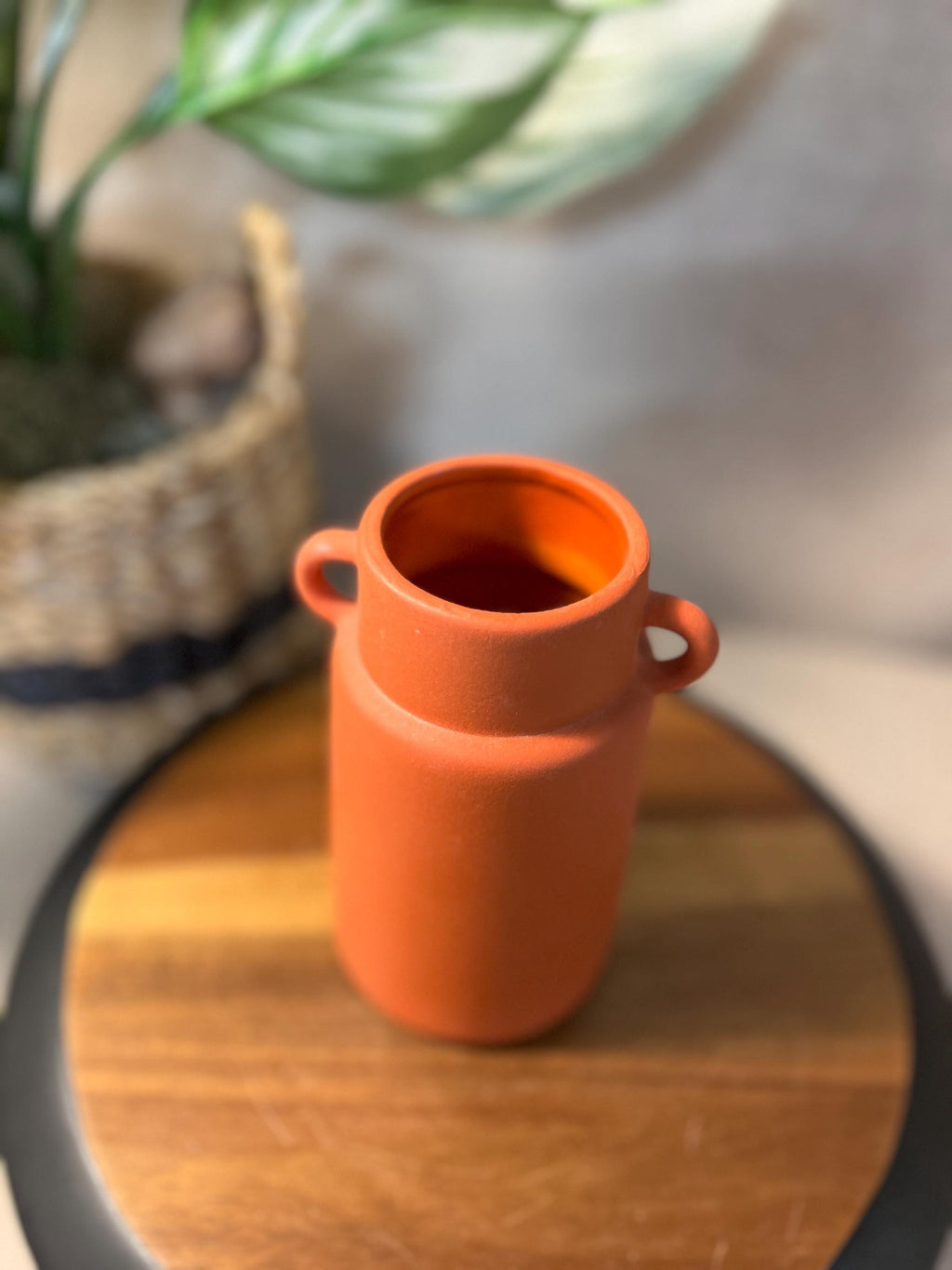 Terra Cotta Ceramic Utensil Holder/Vase