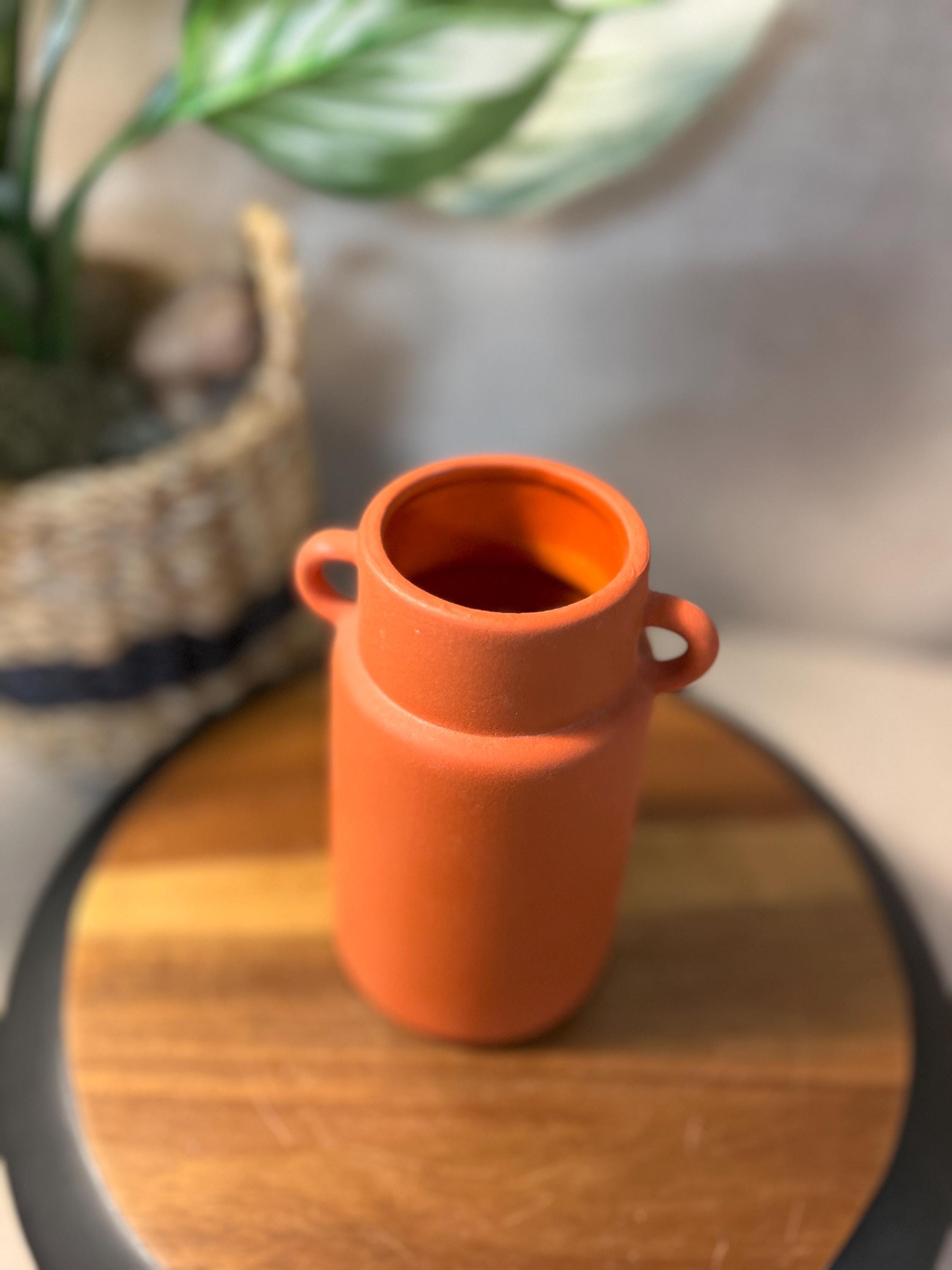 Terra Cotta Ceramic Utensil Holder/Vase