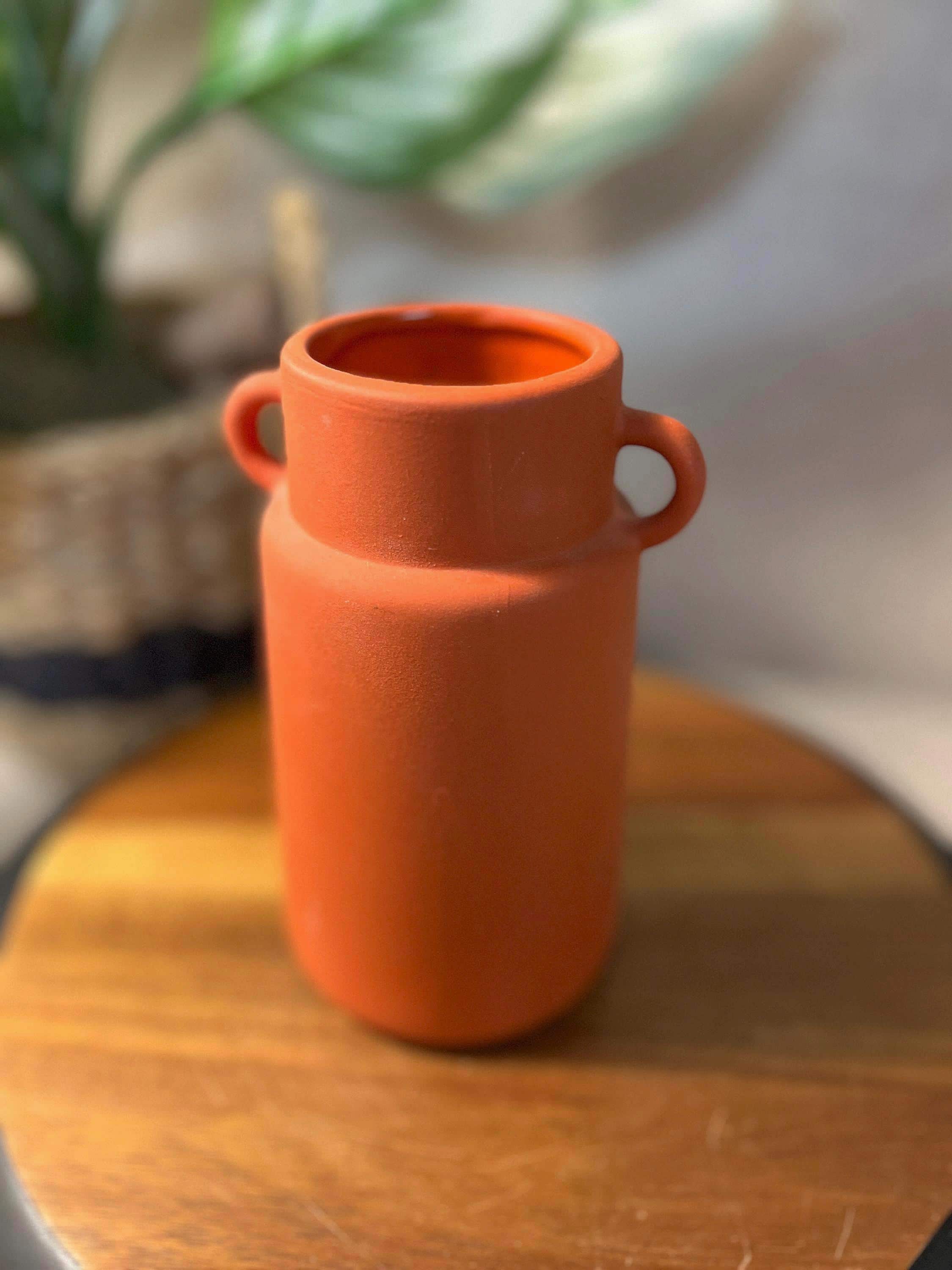 Terra Cotta Ceramic Utensil Holder/Vase