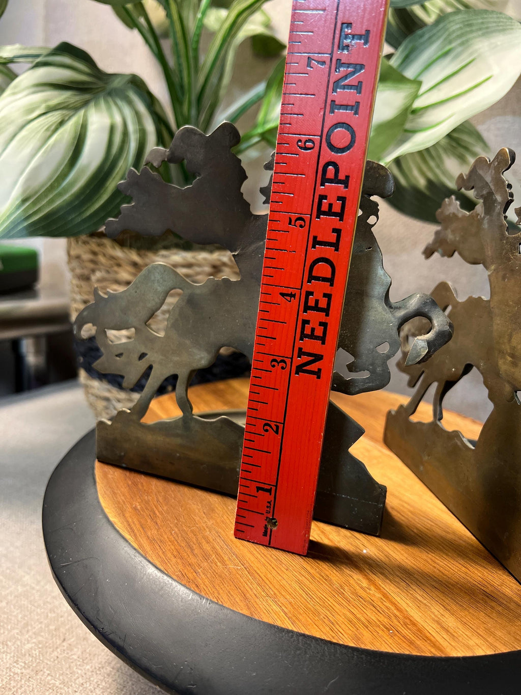 Horse with Rider  Brass Bookends Heavy Very Detailed